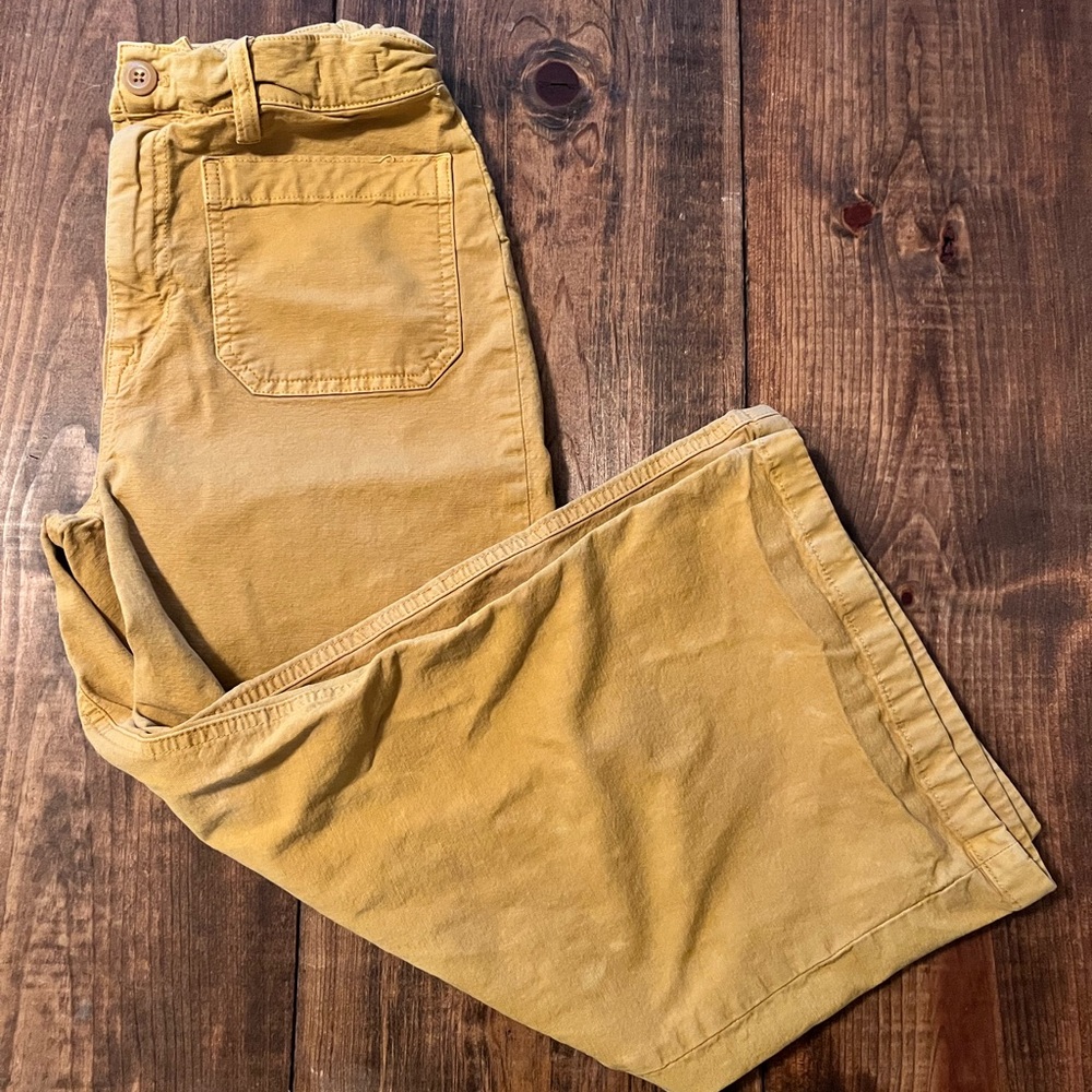 Point Sur Mustard Yellow cropped wide leg pant